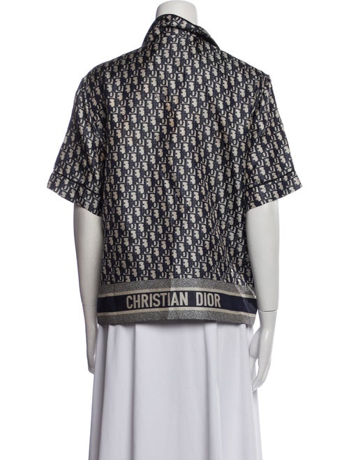 Christian Dior Silk Printed Button-Up Top