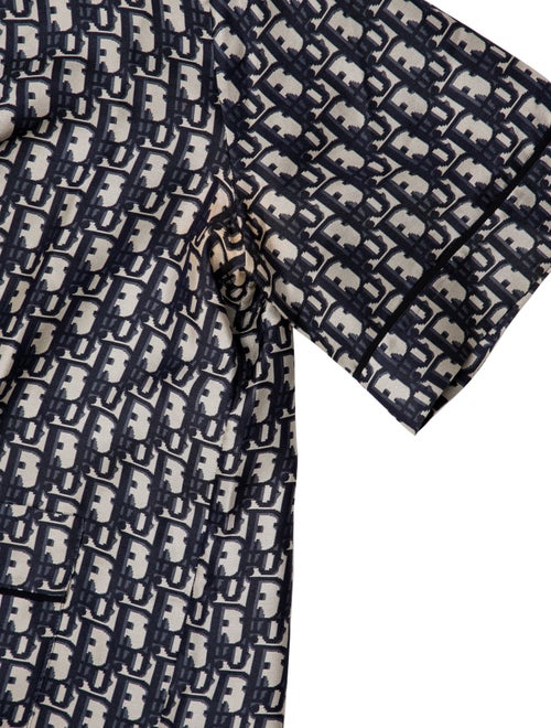Christian Dior Silk Printed Button-Up Top