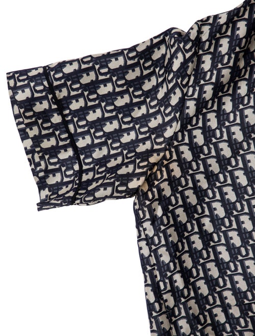 Christian Dior Silk Printed Button-Up Top