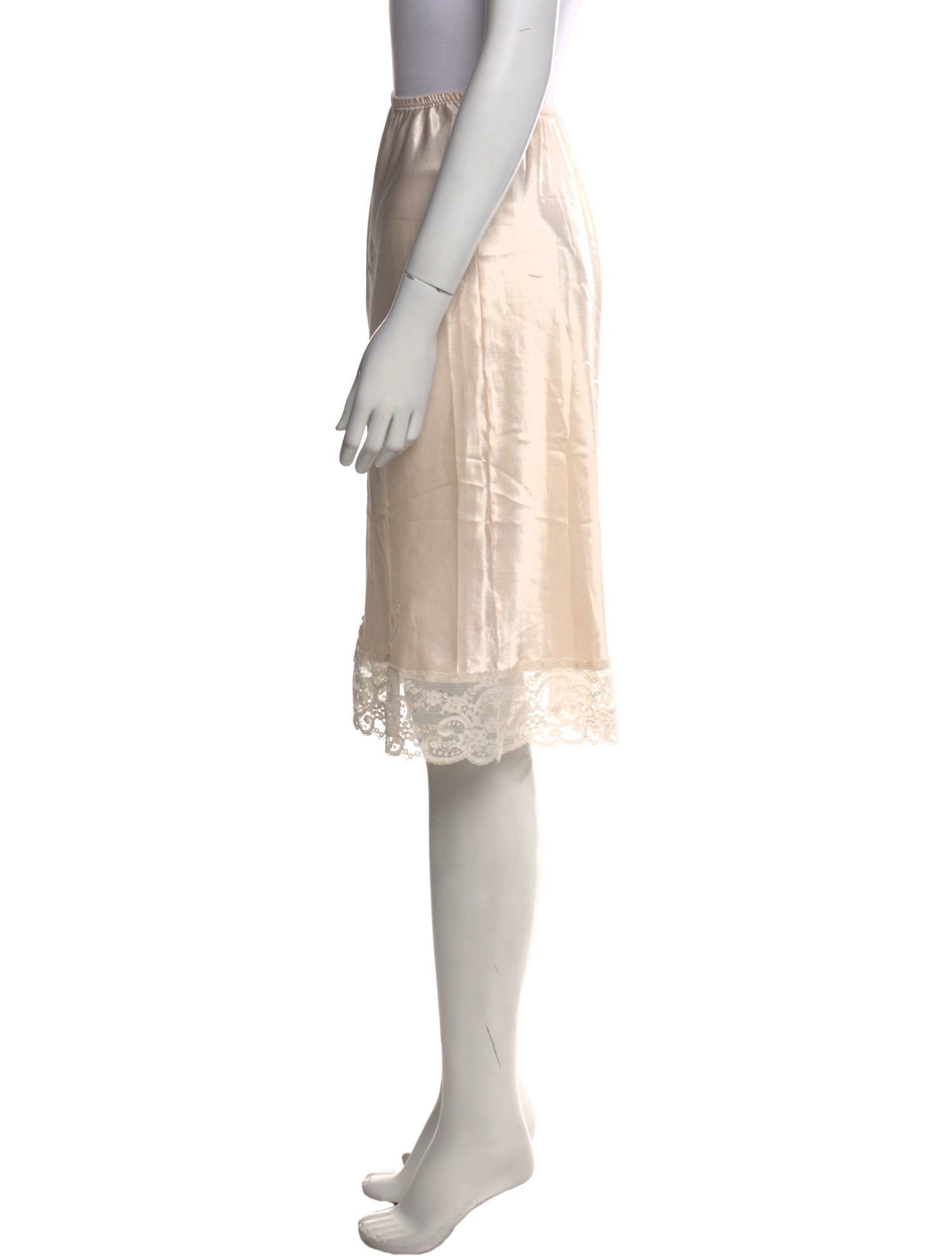 Christian Dior Lace Trim Embellishment Knee-Length Skirt