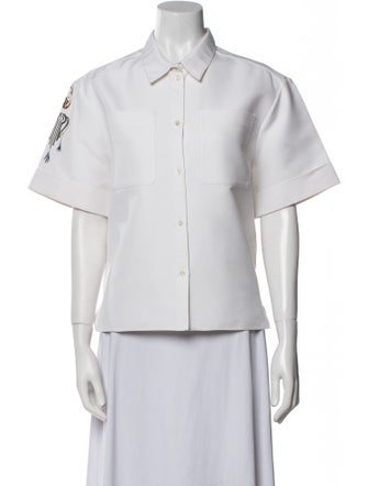 Christian Dior 2016 Short Sleeve Button-Up Top