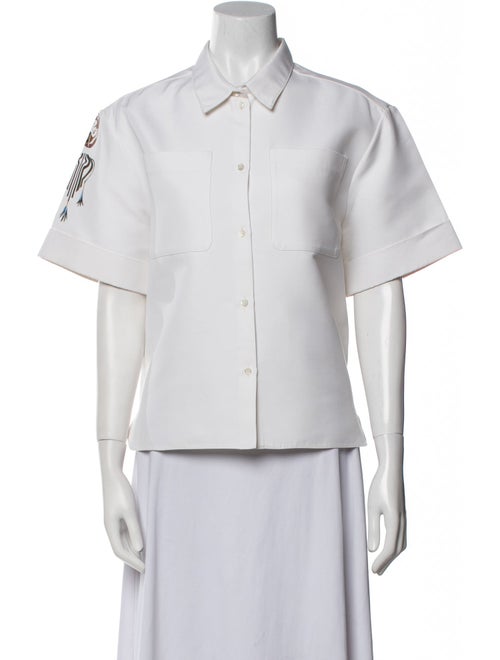Christian Dior 2016 Short Sleeve Button-Up Top