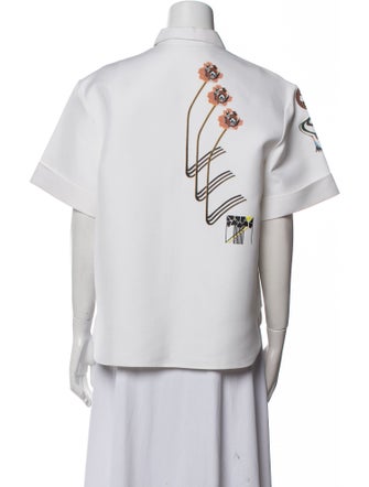 Christian Dior 2016 Short Sleeve Button-Up Top