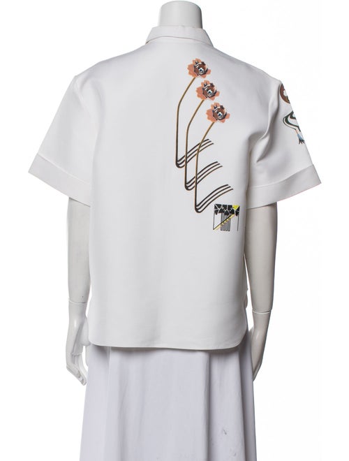 Christian Dior 2016 Short Sleeve Button-Up Top