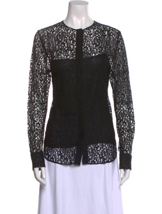 Christian Dior Silk Lace Pattern Top