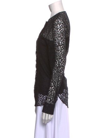 Christian Dior Silk Lace Pattern Top