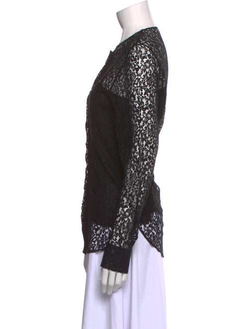 Christian Dior Silk Lace Pattern Top