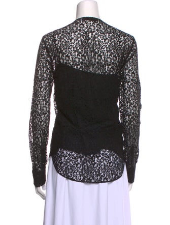 Christian Dior Silk Lace Pattern Top
