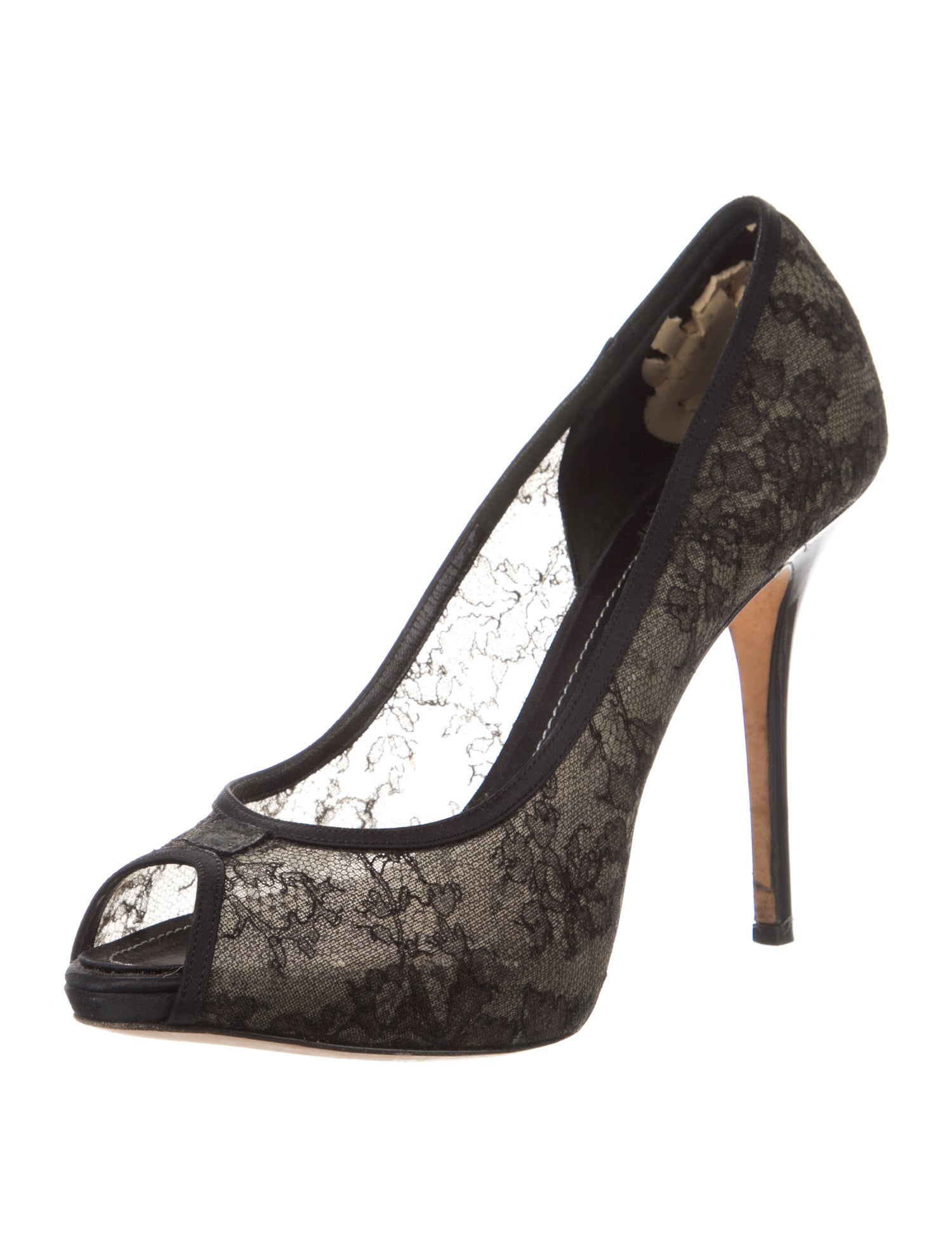 Christian Dior Lace Lace Pattern Pumps