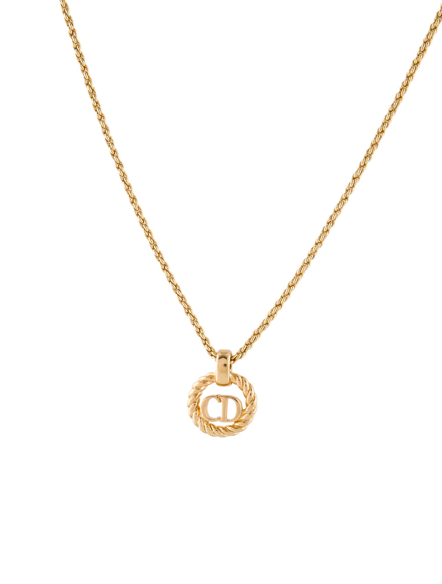 Christian Dior Vintage Twist Chain Necklace