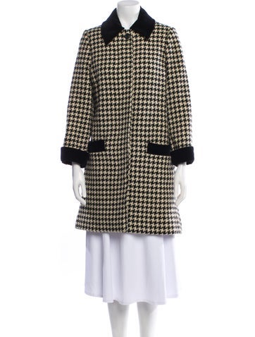 Christian Dior Coats Vintage Houndstooth Print Peacoat 6 | M