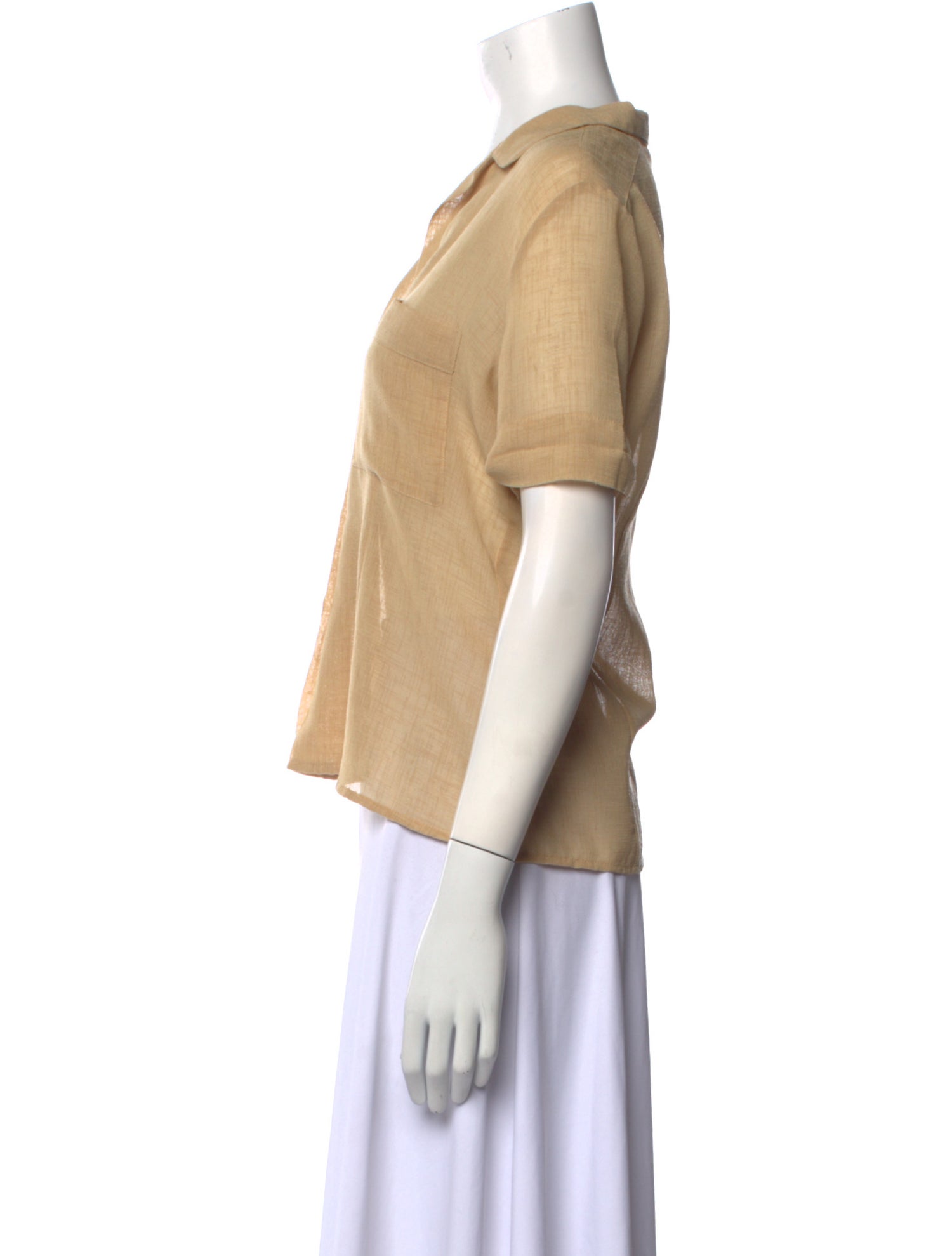 Christian Dior Short Sleeve Button-Up Top