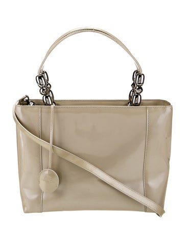 Christian Dior Handle Bags Patent Leather Malice Medium Vintage
