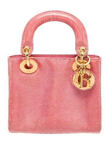 Christian Dior Handle Bags Lizard Lady Mini Vintage
