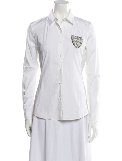 Christian Dior Long Sleeve Button-Up Top