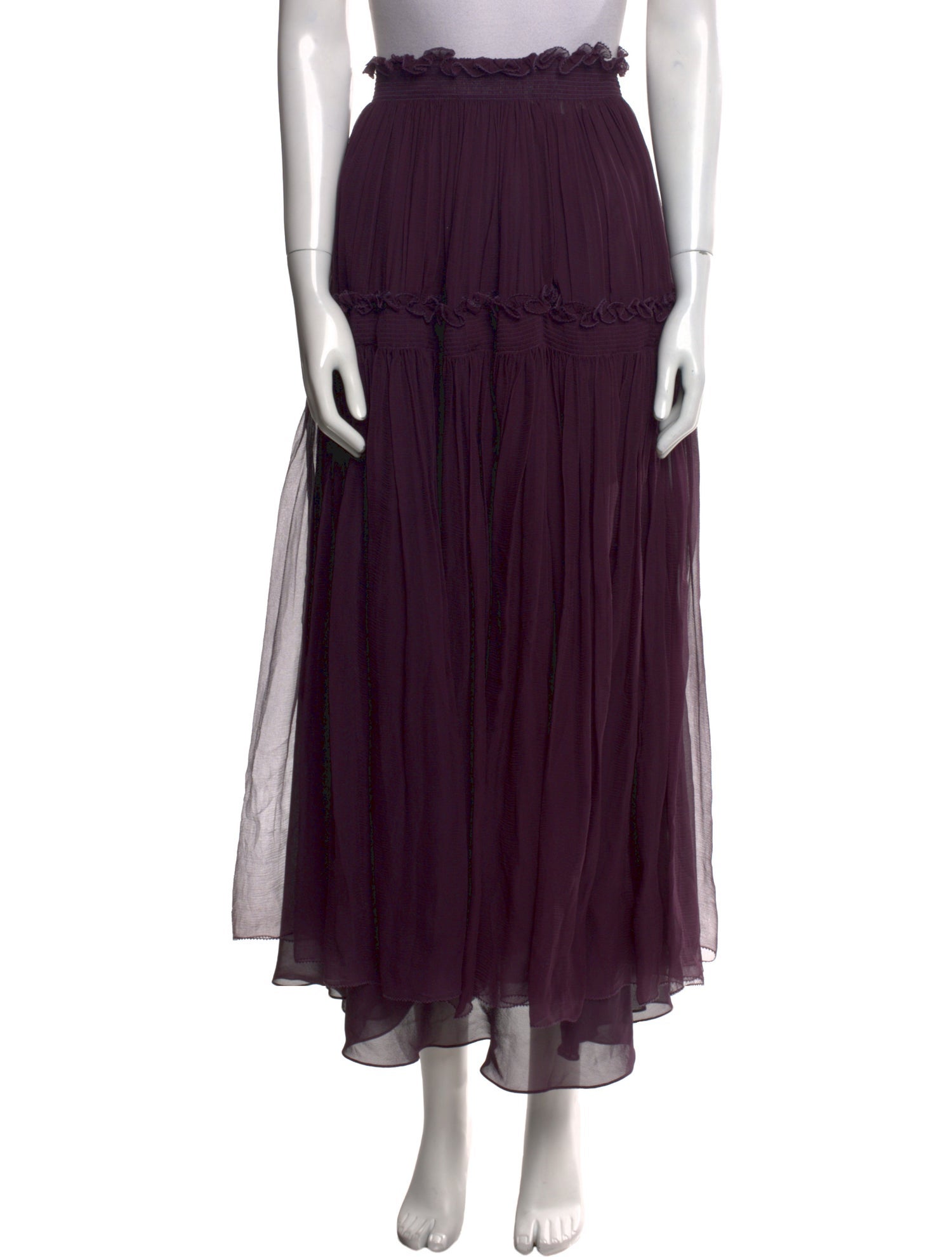 Christian Dior Silk Midi Length Skirt