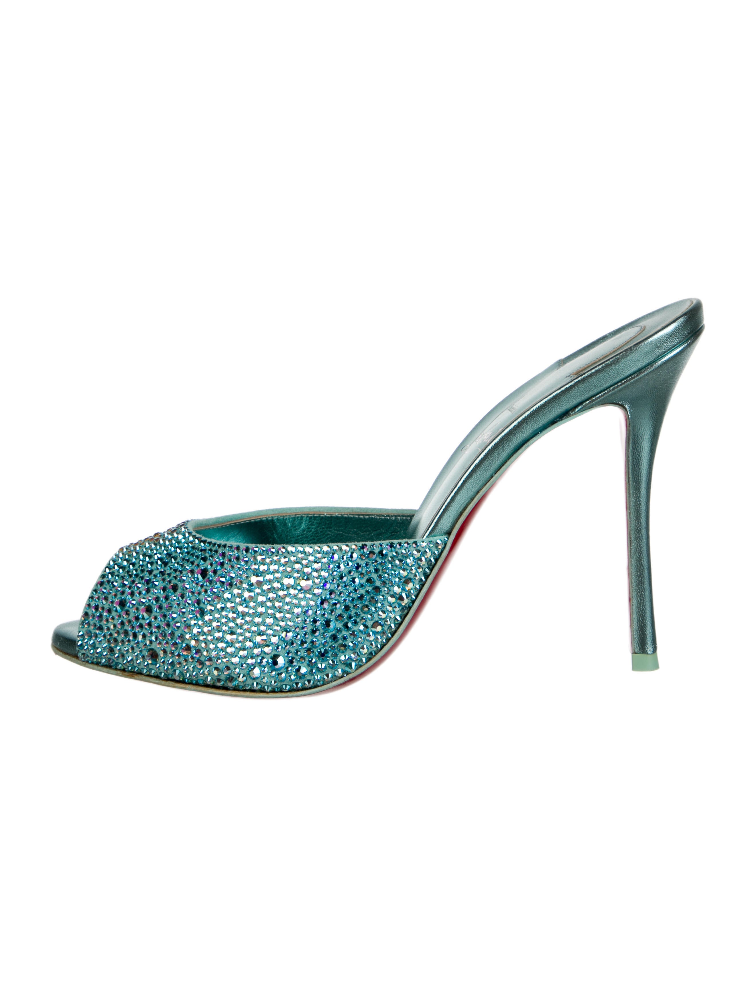 Christian Dior Crystal Crystal Embellishments Mules