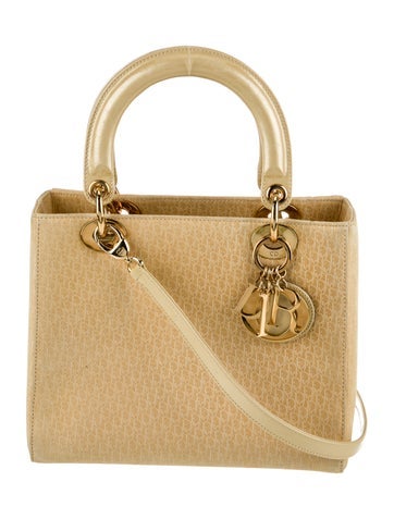 Christian Dior Handle Bags Oblique Jacquard Top Bag Vintage