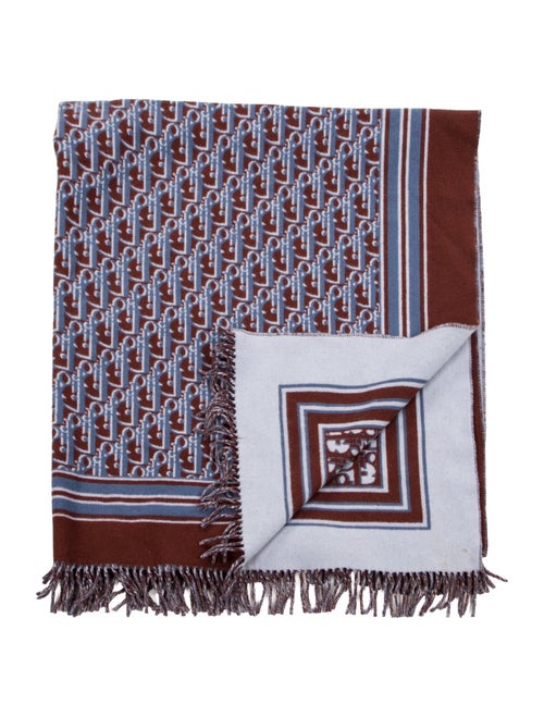 Christian Dior Oblique Plaid Throw Blanket