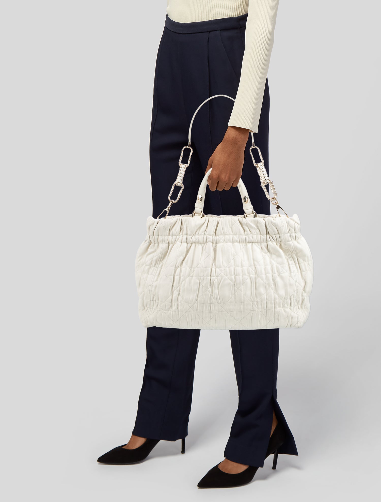 Christian Dior Leather Top Handle Bag