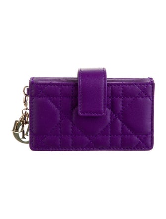 Christian Dior 2023 Lady Dior Jasmine Card Holder Wallet