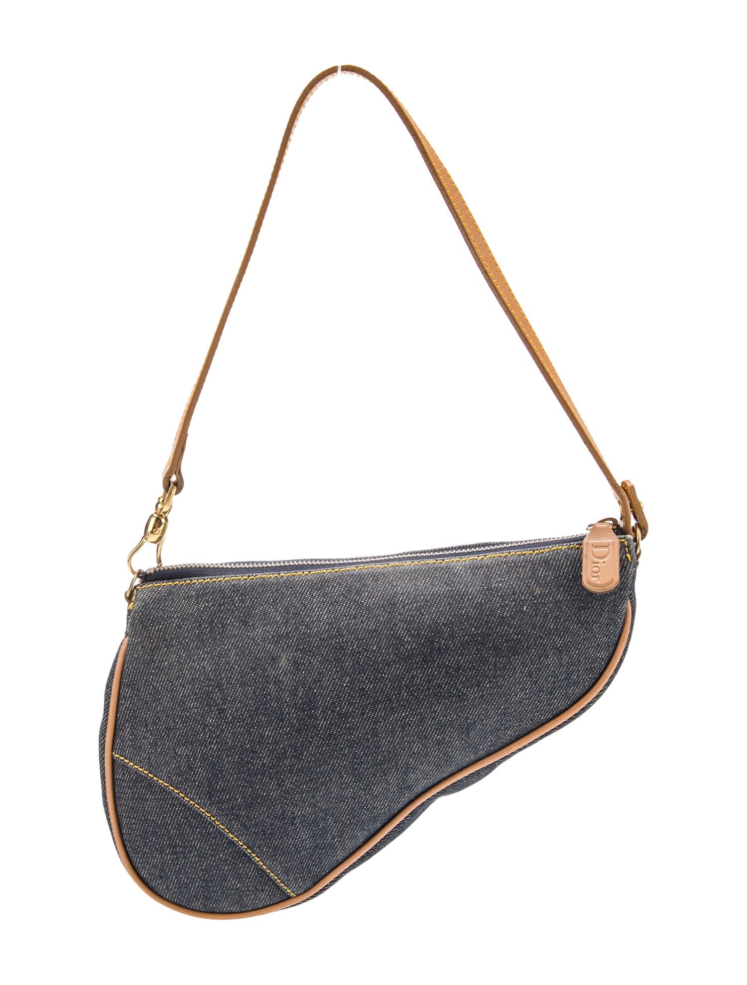 Christian Dior Denim Saddle Pochette Small Vintage