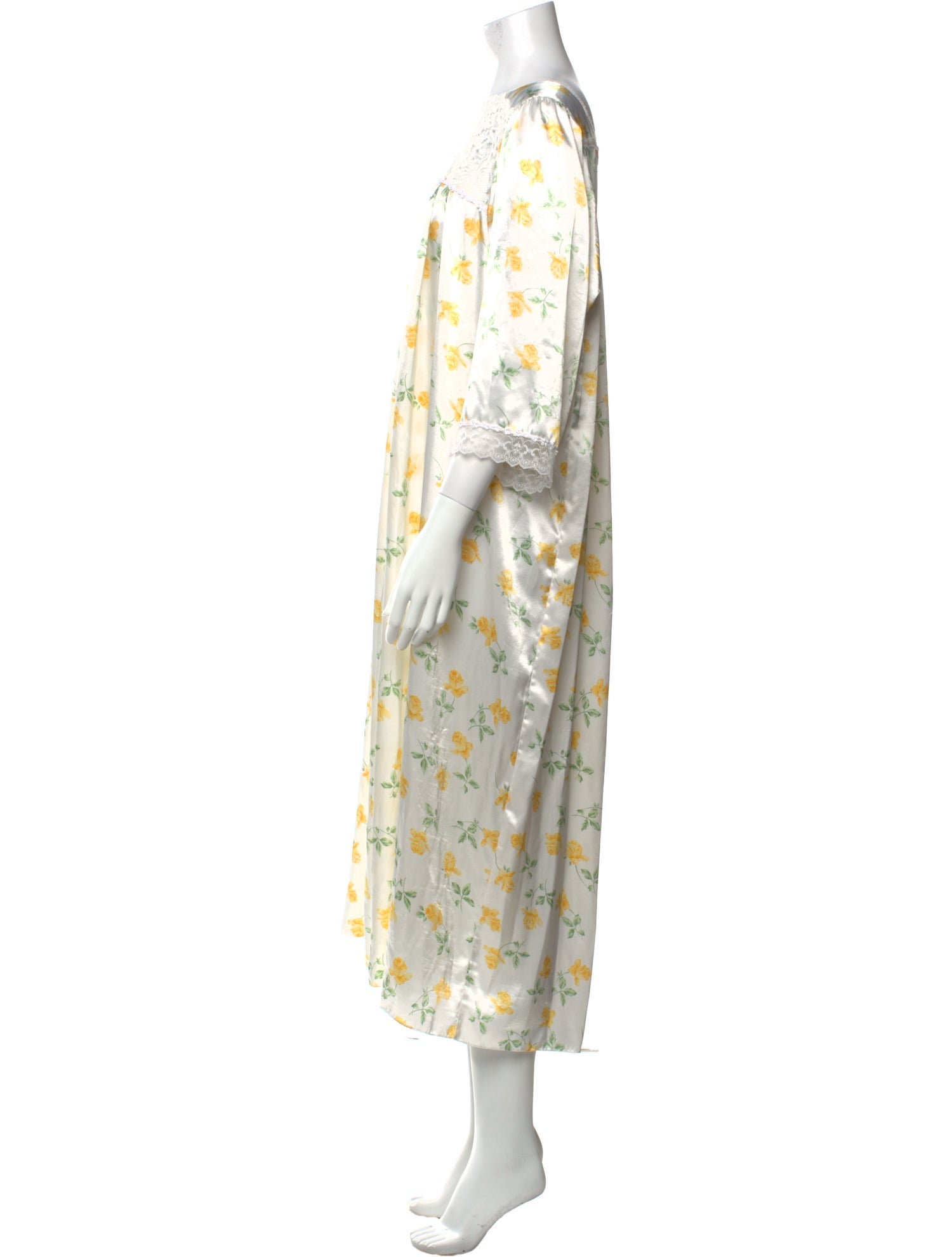 Christian Dior Vintage Floral Print Nightgown