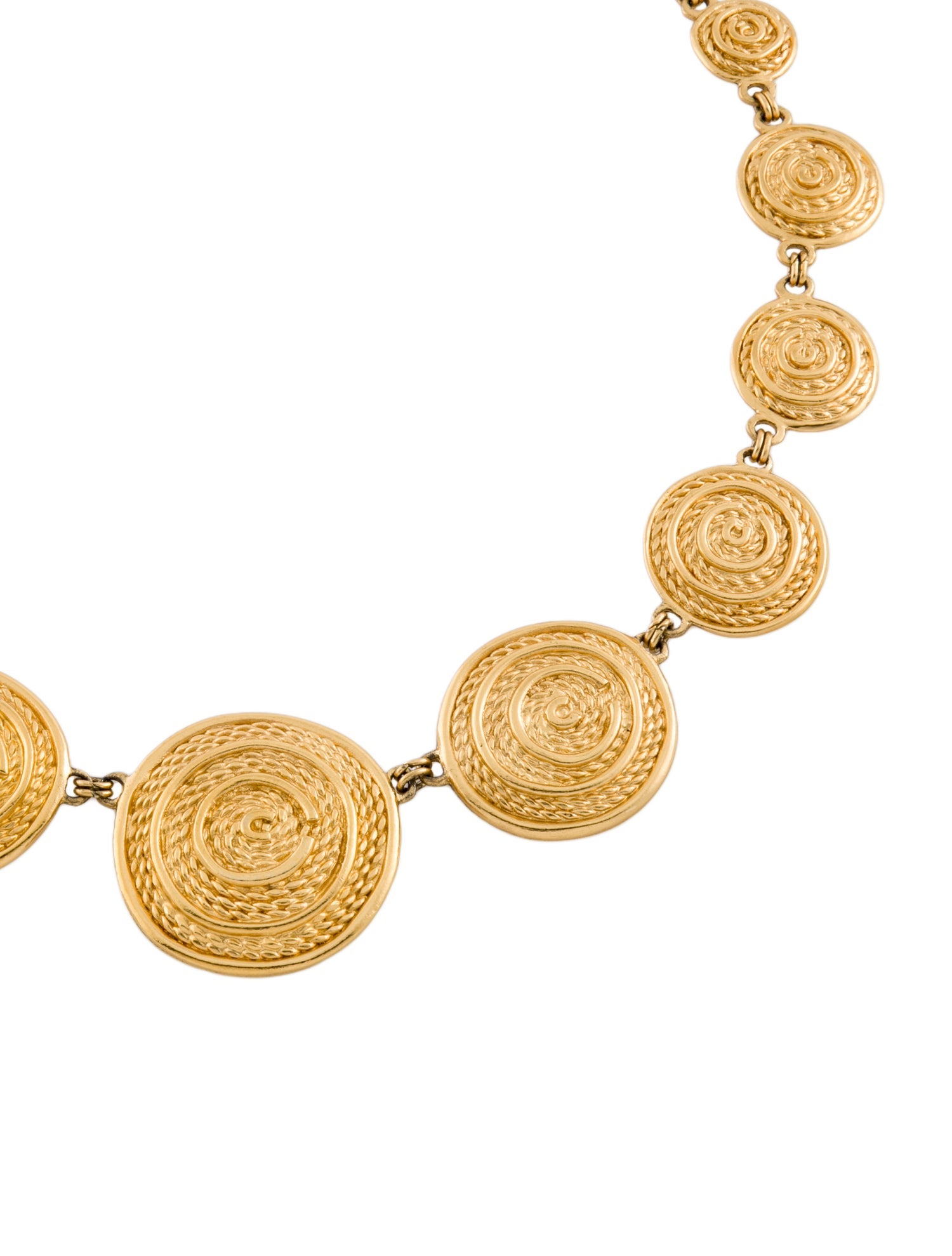 Christian Dior Vintage Disc Collar Necklace