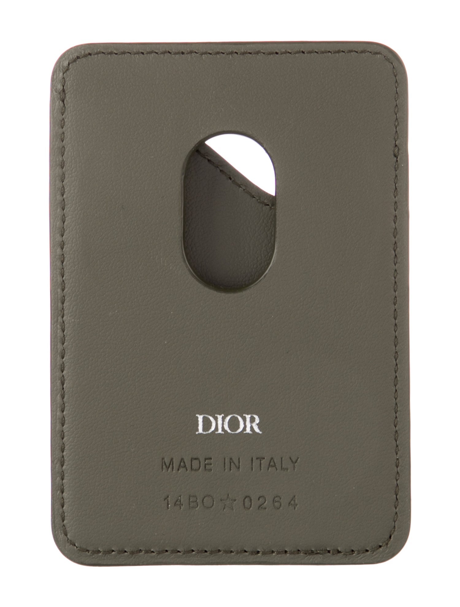 DIOR MEN Oblique Jacquard Leather Card Holder w/ Tags
