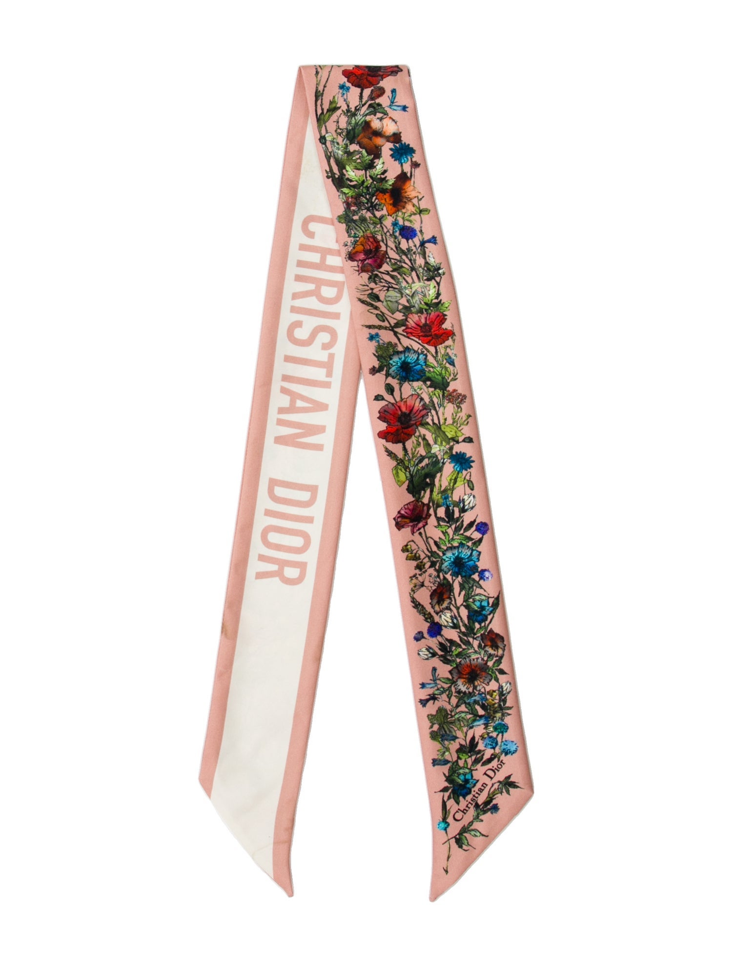 Christian Dior Silk Floral Print Bandeau