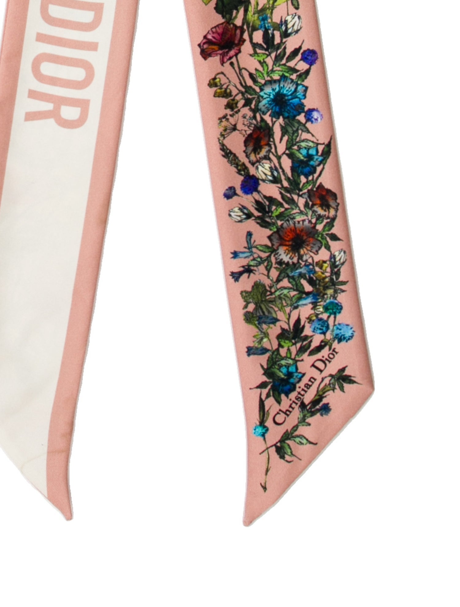 Christian Dior Silk Floral Print Bandeau