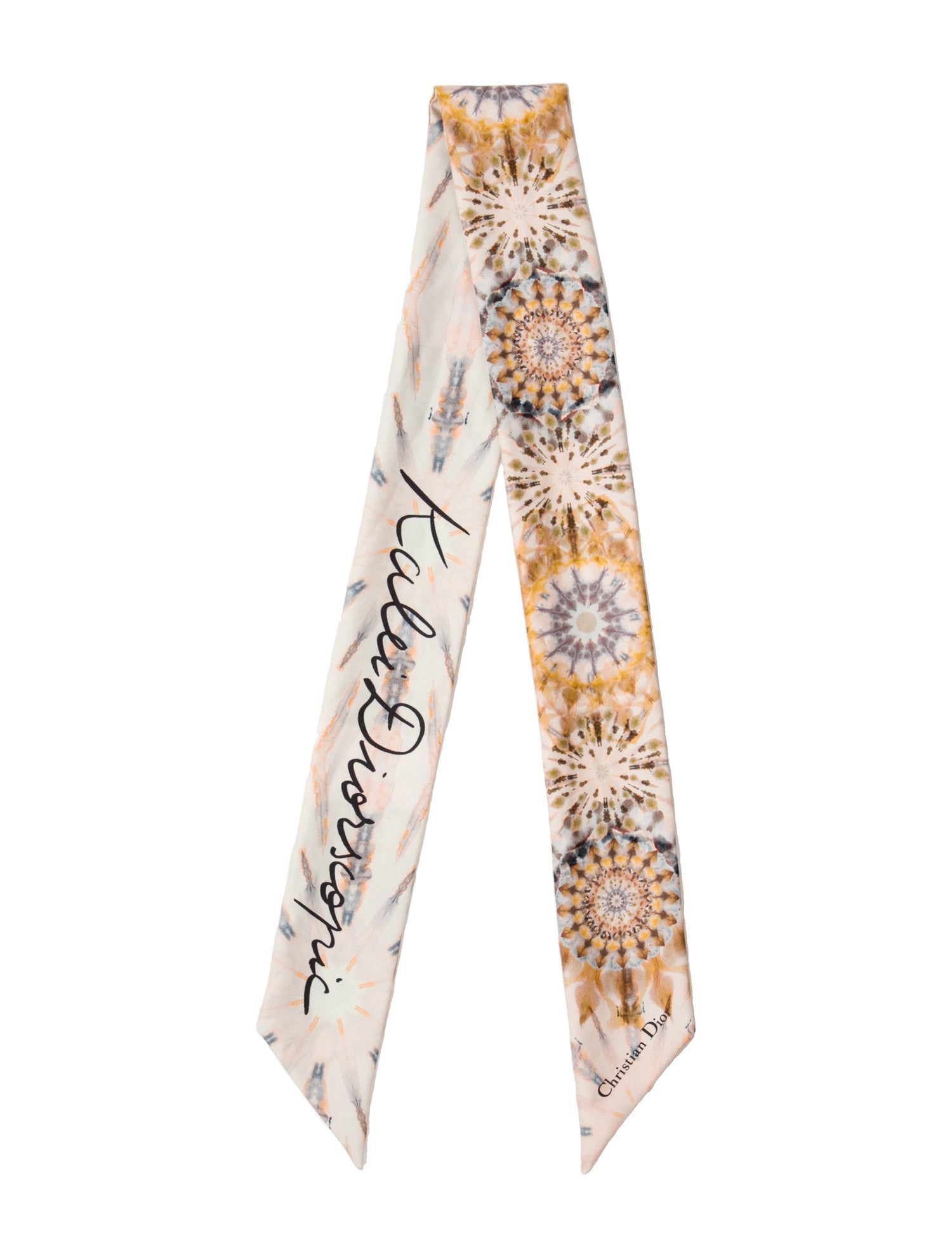 Christian Dior Silk Tie-Dye Print Scarf