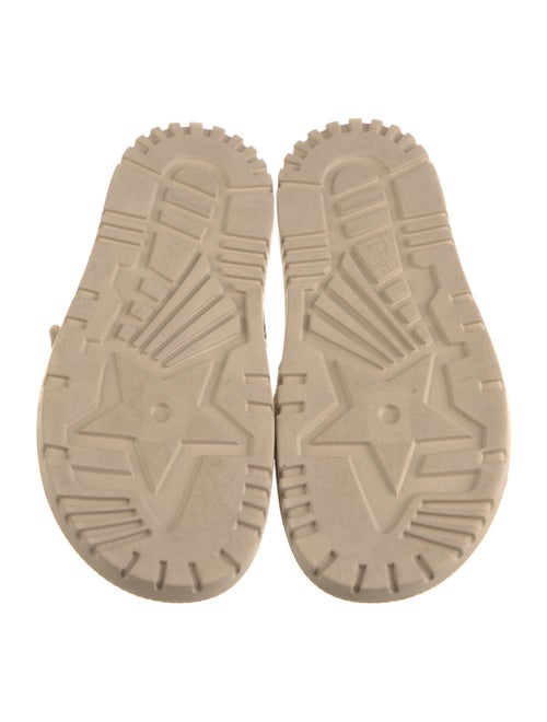 Christian Dior Raffia Leather Trim Embellishment Espadrilles