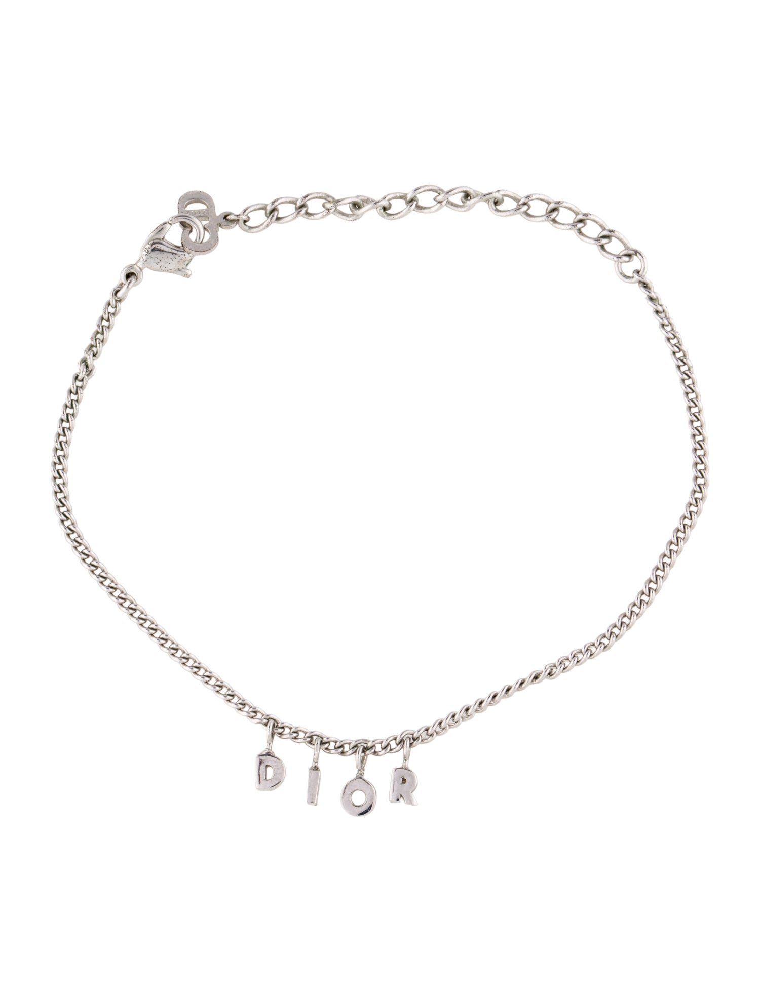 Christian Dior Logo Charm Station Bracelet