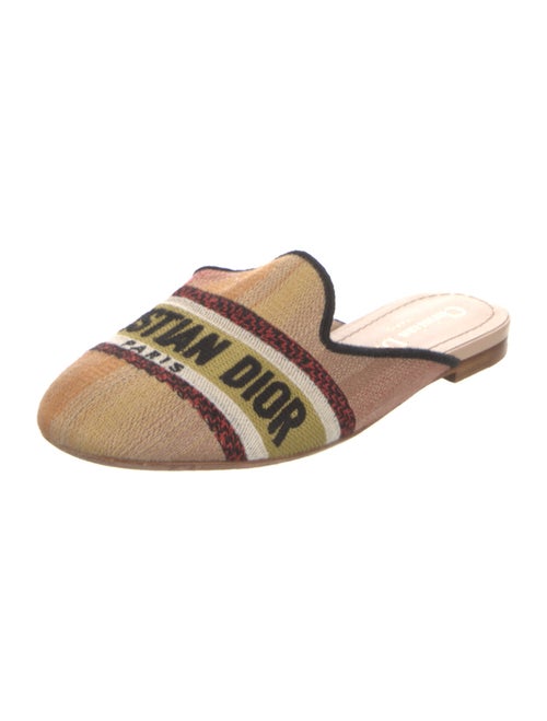 Christian Dior Canvas Graphic Print Mules