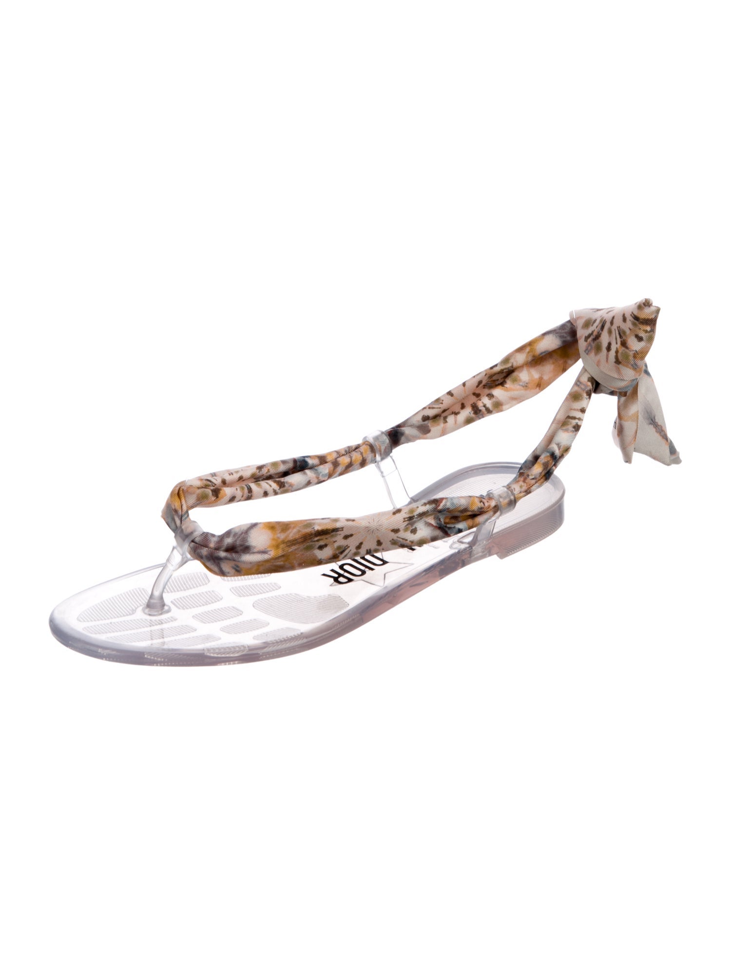 Christian Dior PVC Printed Slingback Sandals