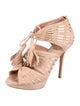 Christian Dior Suede Patterned Sandals