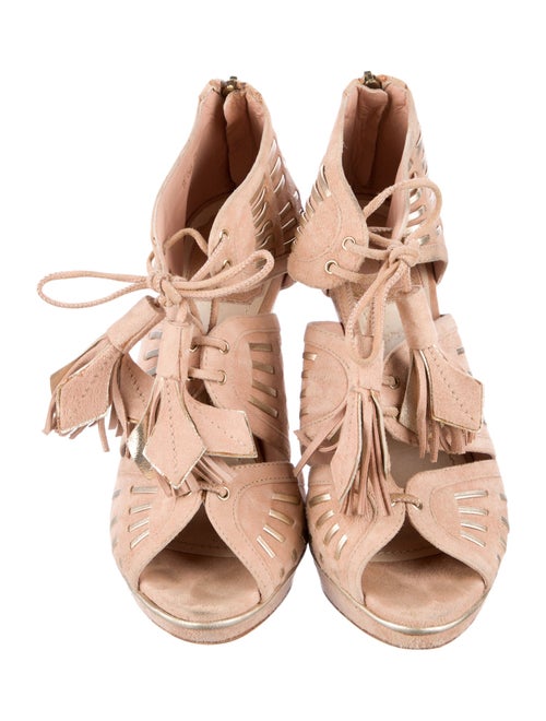 Christian Dior Suede Patterned Sandals