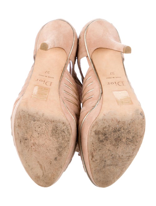 Christian Dior Suede Patterned Sandals