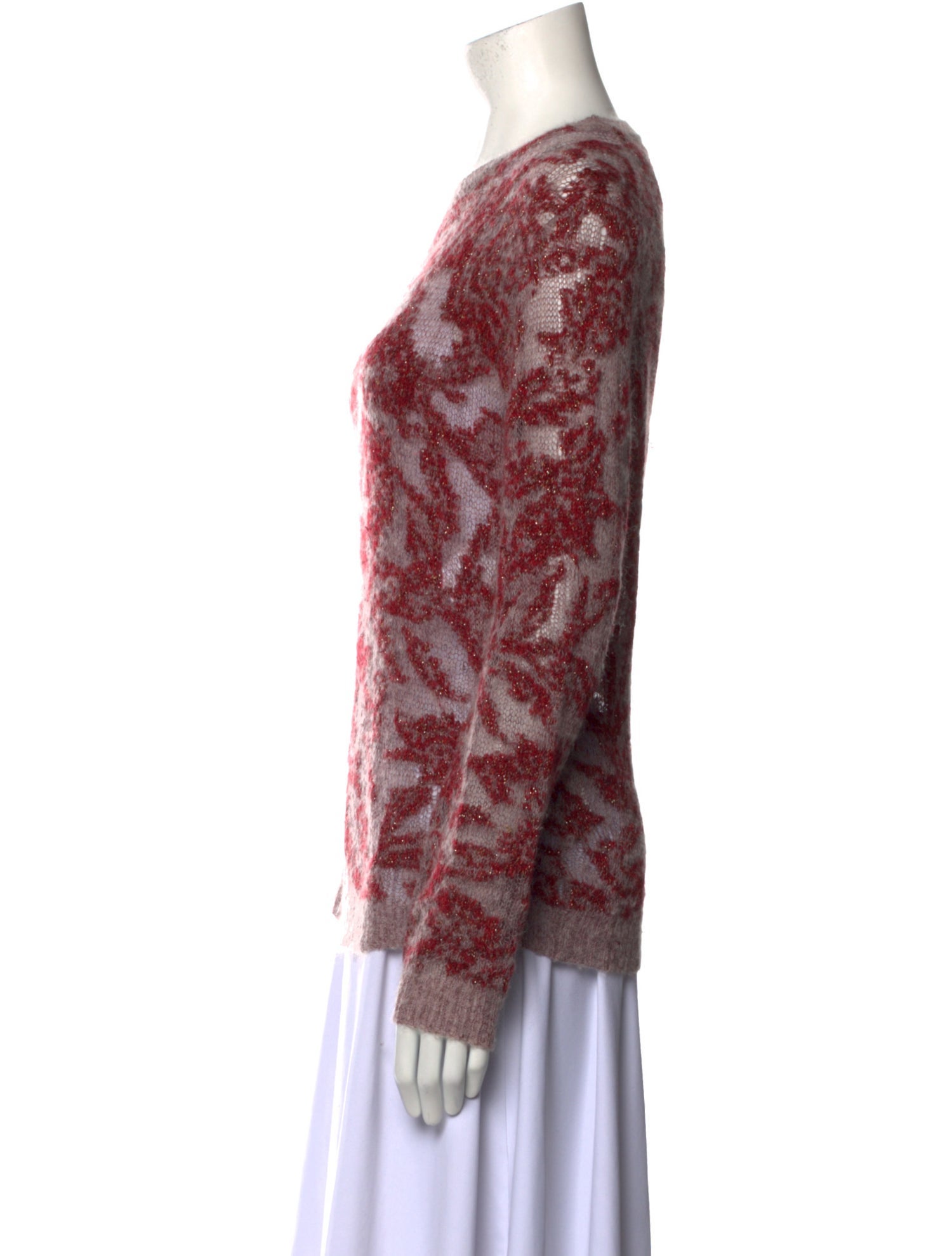 Christian Dior Cashmere Lace Pattern Sweater