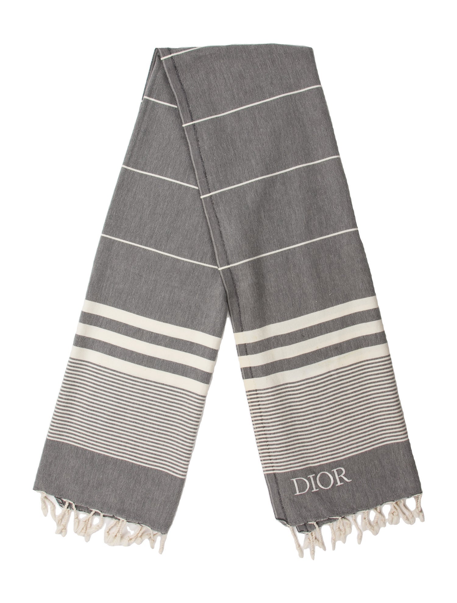 Christian Dior Striped Scarf