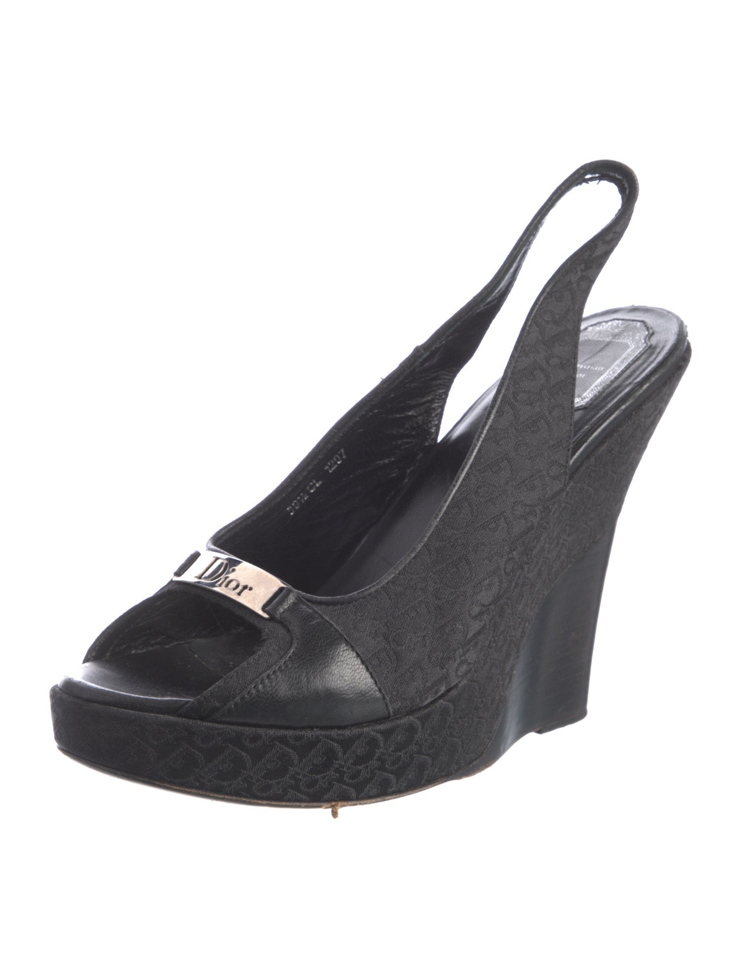 Christian Dior Canvas Slingback Sandals