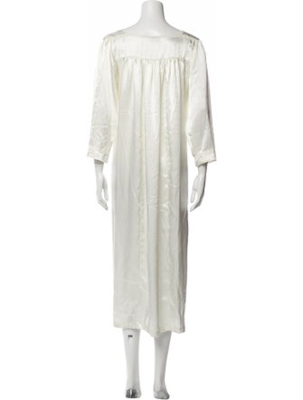 Christian Dior Satin Lace Trim Embellishment Nightgown