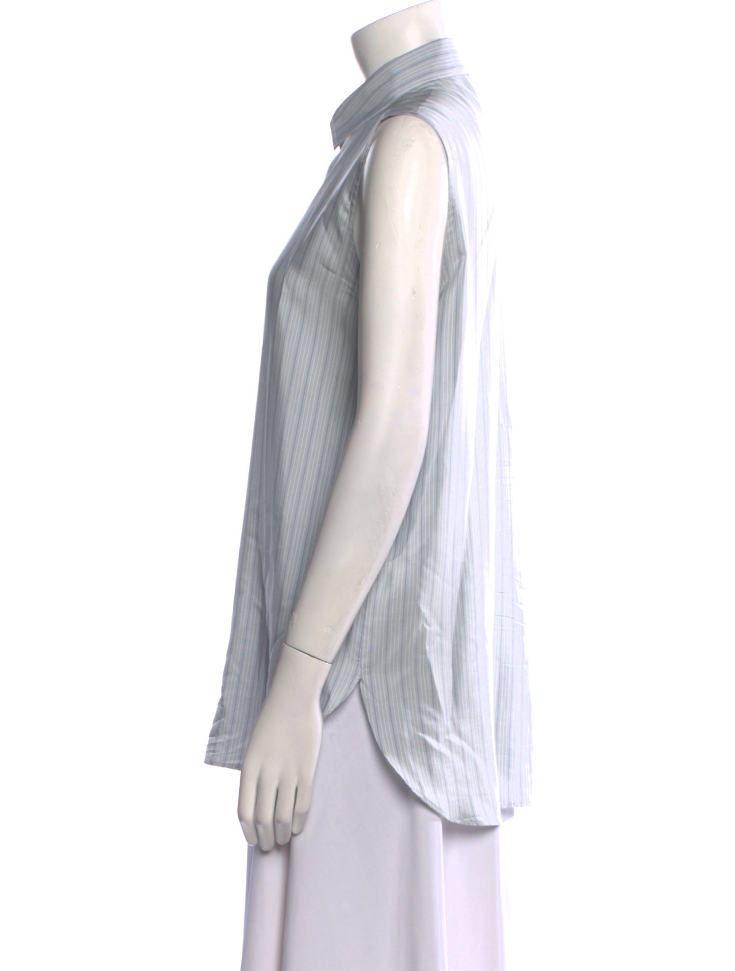 Christian Dior Silk Striped Button-Up Top