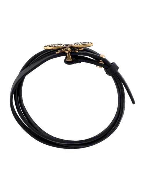 Christian Dior Crystal Bee Triple Loop Bracelet