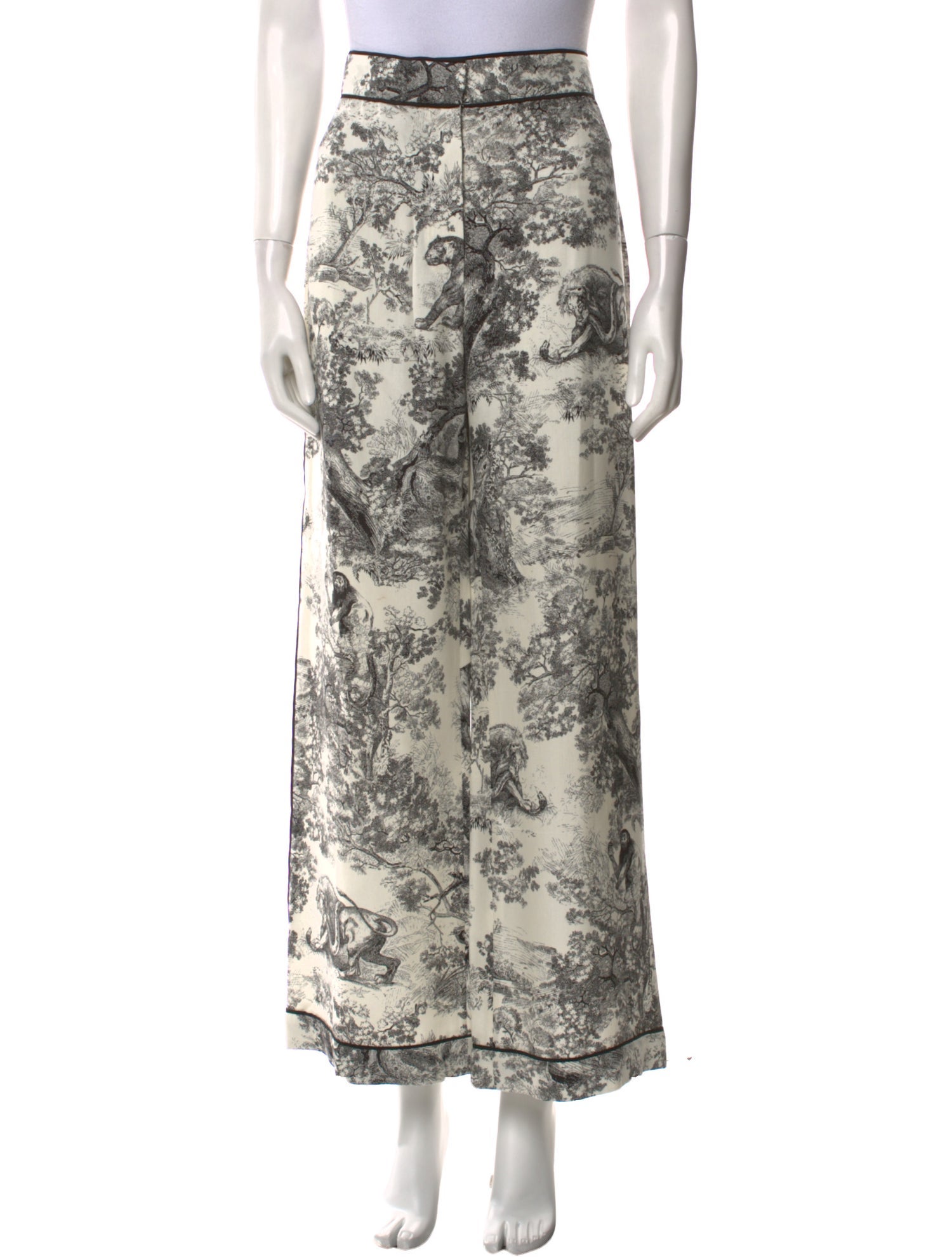 Christian Dior Silk Wide Leg Pants