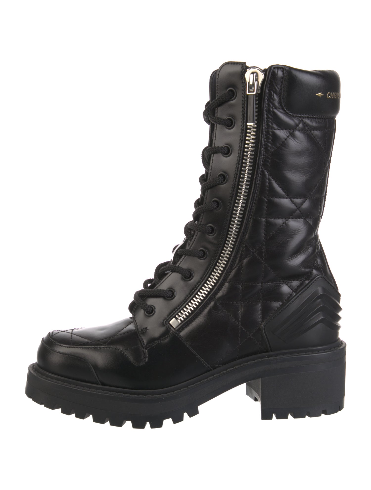 Christian Dior Leather Combat Boots