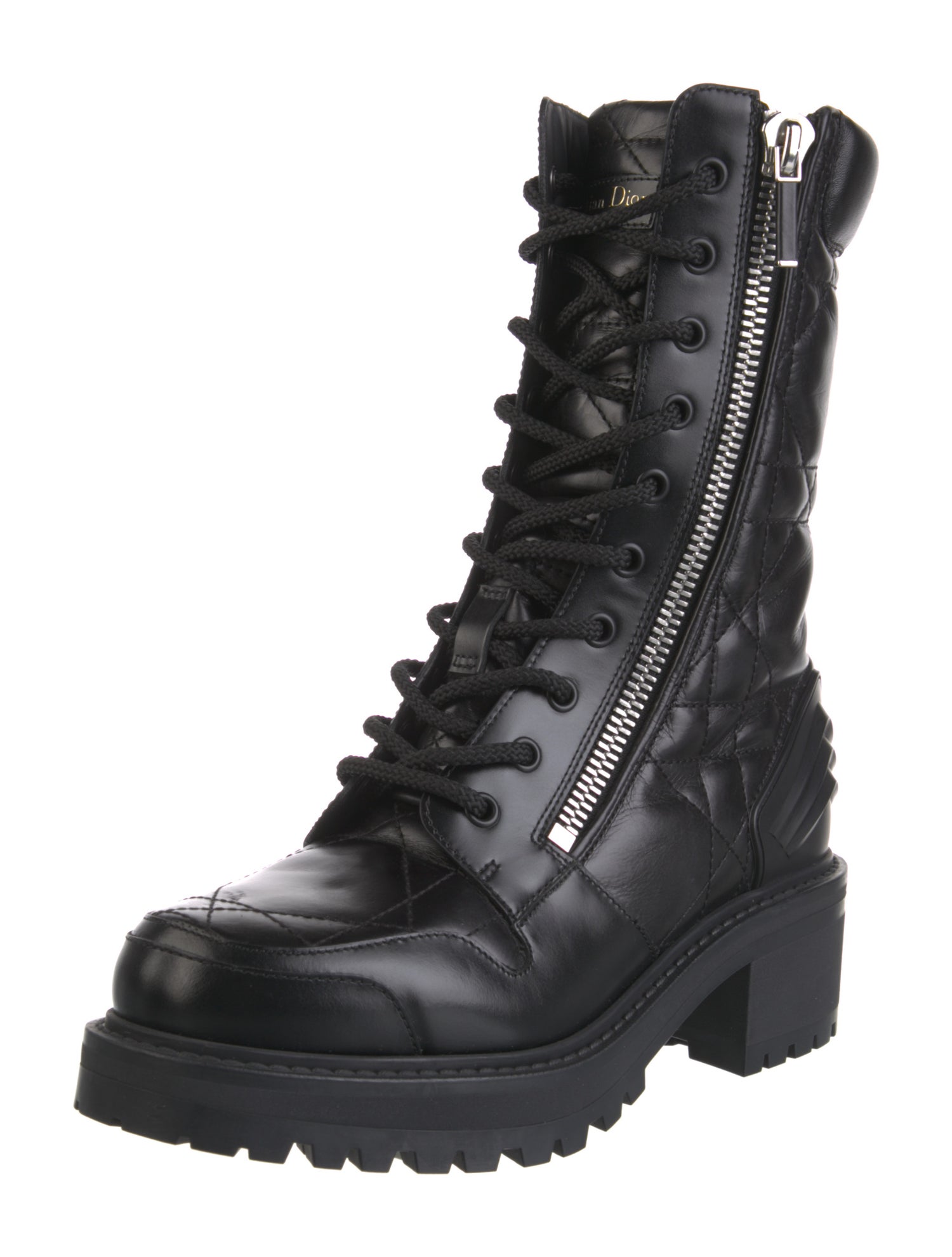Christian Dior Leather Combat Boots