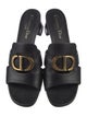 Christian Dior Leather Cutout Accent Slides