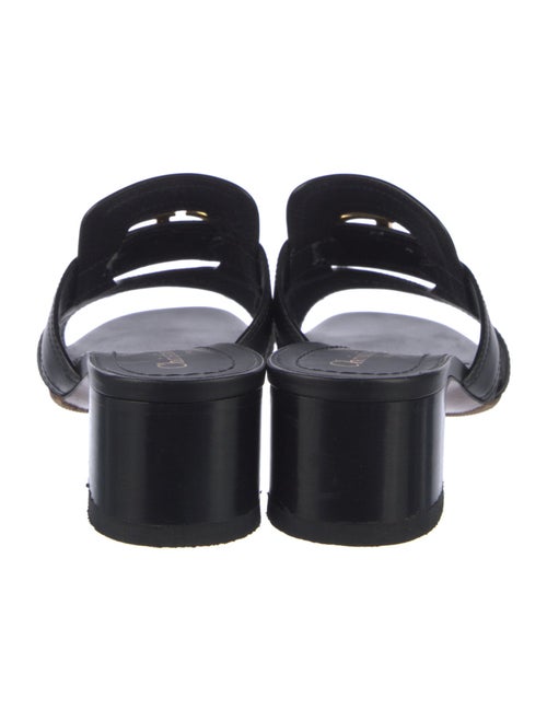 Christian Dior Leather Cutout Accent Slides